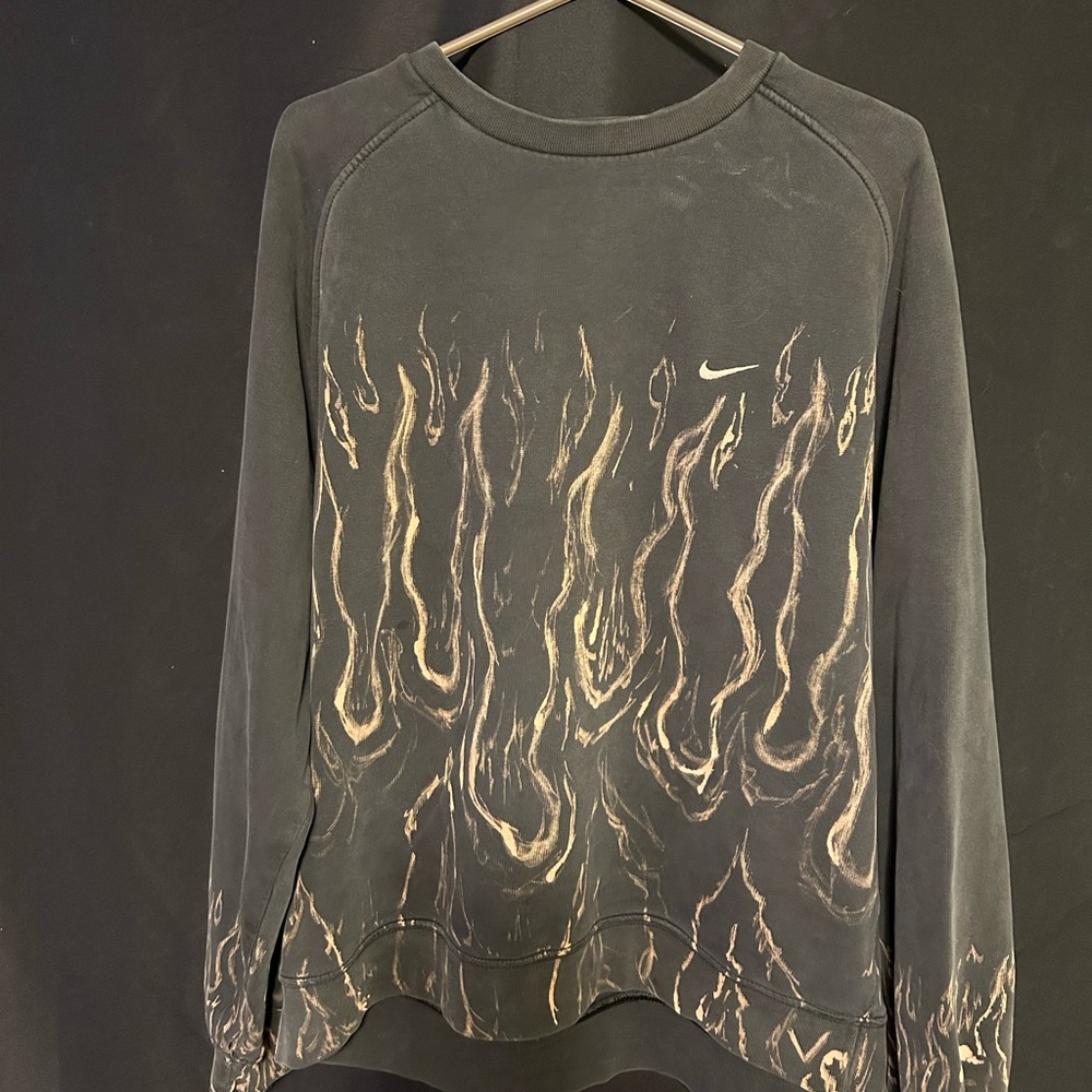 Vintage Nike custom flame crewneck